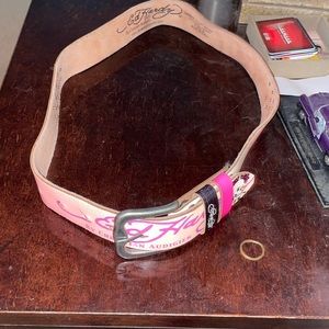Ed Hardy Belt Pink Size M